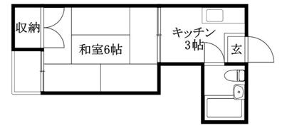 和風アパート和の間取り画像