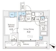 フィシオ飯田橋の間取り画像
