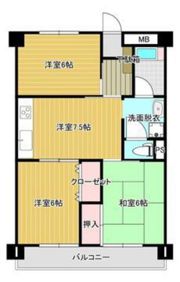 奥野マンションの間取り画像