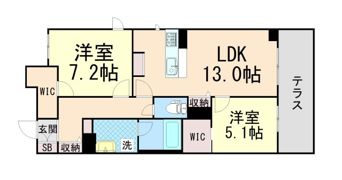 Via Sole六甲道の間取り画像