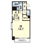 ライズ下通EXEの間取り画像