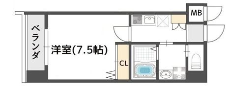 ウエンズ大阪城北の間取り画像