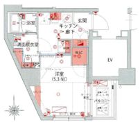 ハーモニーレジデンス品川荏原の間取り画像