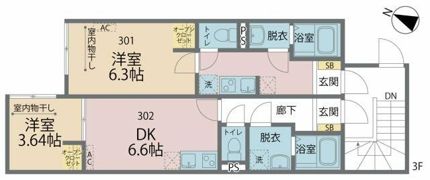 カインドネス南浦和の間取り画像