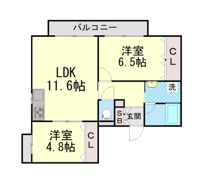 アイテラス甲南の間取り画像
