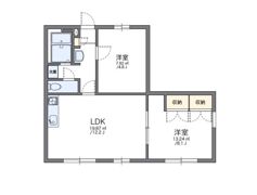 レオパレス鹿子木AREAⅠの間取り画像