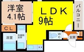 ル プティ プランス (2棟並び東側)の間取り画像