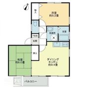 フォブールかざしヶ丘Eの間取り画像