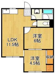 ユートクコーポ城野 705号室の間取り画像