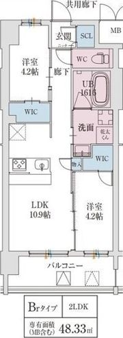 スプランディッド城東関目の間取り画像