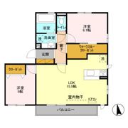 エルビータ Bの間取り画像