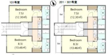 ココライフ堀ノ内の間取り画像