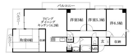 ロイヤルメゾン岩崎町の間取り画像