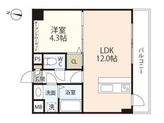 グランシャルム皆実町の間取り画像