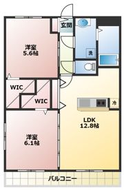 Habitation HIRAの間取り画像