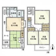 六ツ師女夫越戸建の間取り画像