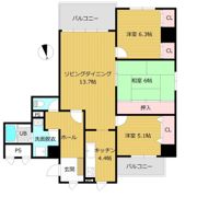 アーデルテラス愛宕の間取り画像