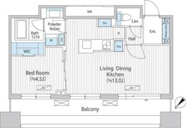 バウスフラッツ日本橋浜町の間取り画像