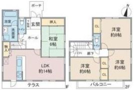 横町貸家の間取り画像