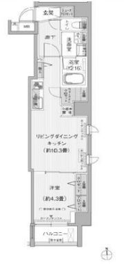 クリスタルパレス蒲西の間取り画像