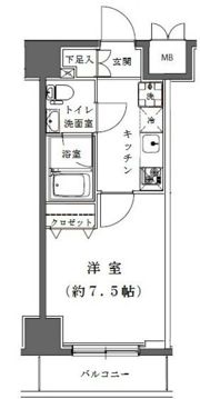 ライジングプレイス浅草五番館の間取り画像
