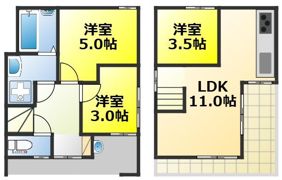 デザイナーズリノベ戸建ての間取り画像