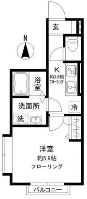 ガーデニア国立の間取り画像
