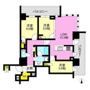 ブリリアタワー前橋709号の間取り画像