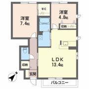 シャーメゾン常盤 A棟の間取り画像
