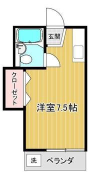 ウエストアパートメントの間取り画像