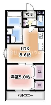 ピレーネ明和の間取り画像