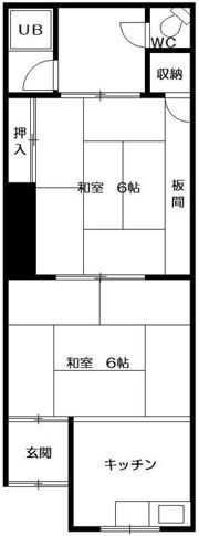 若竹荘の間取り画像