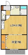 トレゾア湯川新町A棟の間取り画像