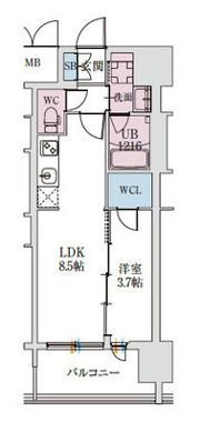 スプランディッドライズ新大阪ノースの間取り画像