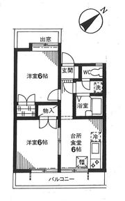 コーポ・アライの間取り画像
