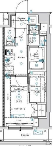 ガリシア竹ノ塚の間取り画像