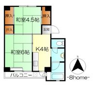 ビレッジハウス宮ヶ迫3号棟の間取り画像