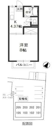 アンジェリーク松島の間取り画像