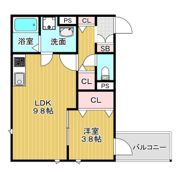 クレール塚本の間取り画像
