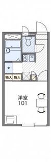 レオパレスベルシーの間取り画像