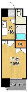 ニューサンリバー7番館の間取り画像