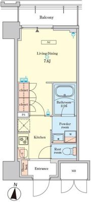 RJRプレシア菊川駅前の間取り画像