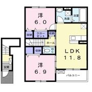 ニューシャカノオ ツインⅠの間取り画像