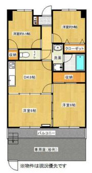 昭和マンション石巻中央の間取り画像