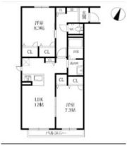 メインステージ芦屋東の間取り画像