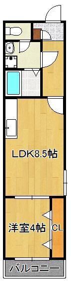 グラシアス三萩野の間取り画像