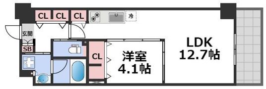 Dimus北浜の間取り画像