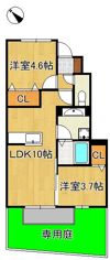 サンヒルズ愛坂 A棟の間取り画像