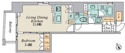 クレストコート清澄庭園の間取り画像