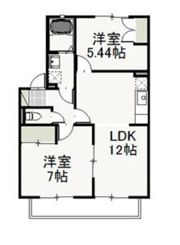 アネーロ花尻 Aの間取り画像